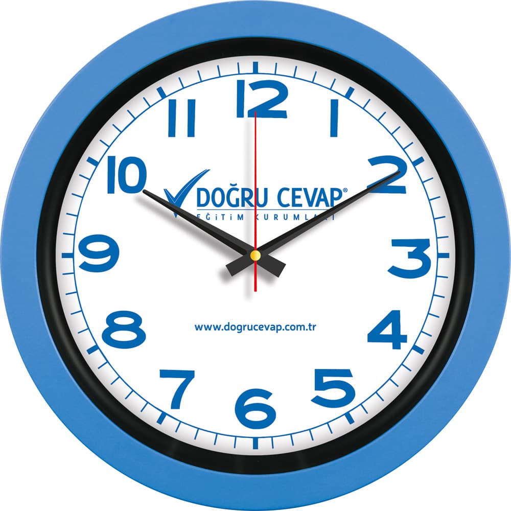Plastik Duvar Saati Mavi – V30-346-MV