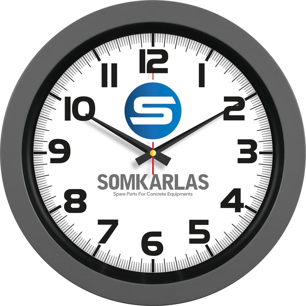 Plastik Duvar Saati Füme – V30-346-FM