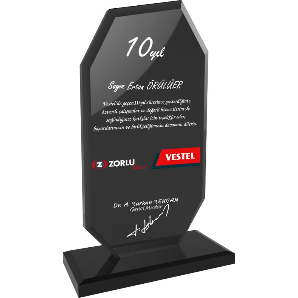 Kristal Plaket Füme – EKT-102-FM