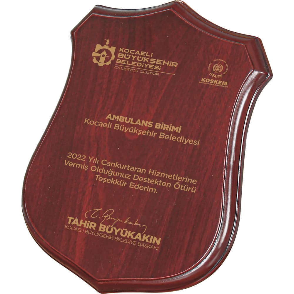 Ahşap Plaket 20 x 24 cm – BK-75